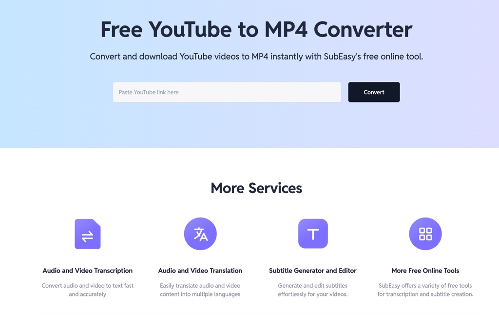 SubEasy YouTube to MP4 Converter SubEasy YouTube to MP4 Converter