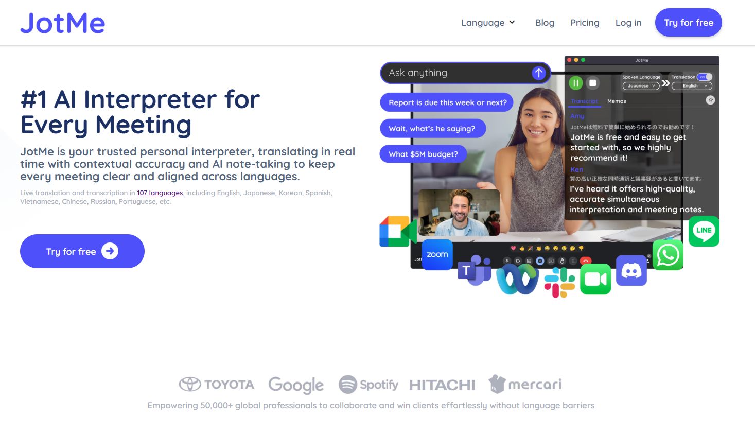 JotMe - Best for Real-Time Meetings & Workplace Collaboration