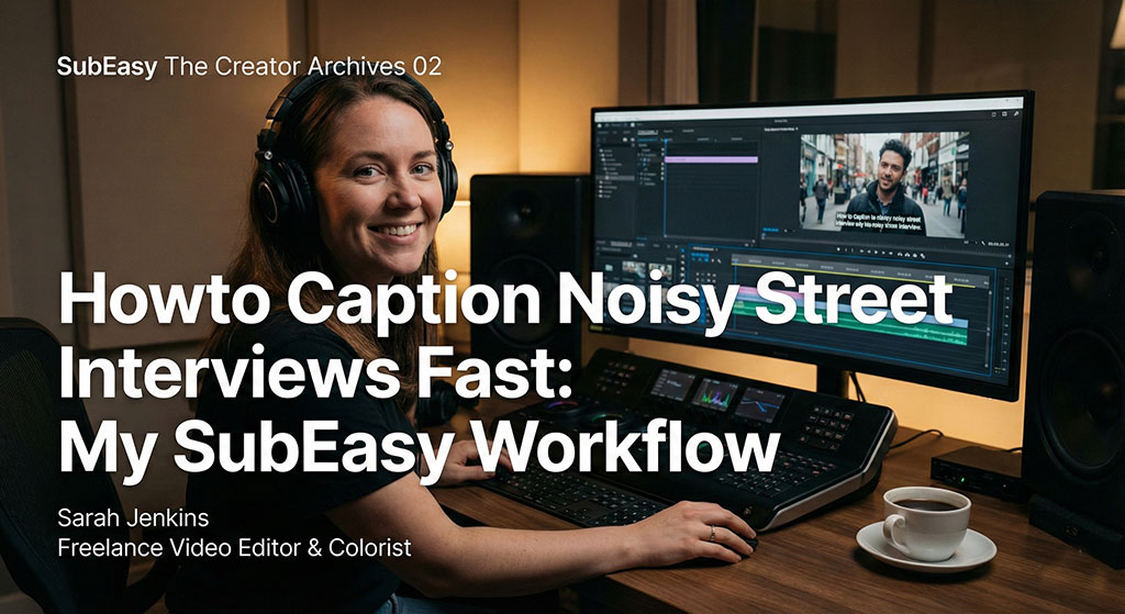 Comment sous-titrer rapidement des interviews de rue bruyantes : mon workflow SubEasy
