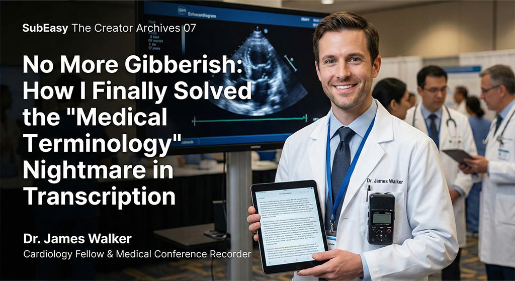Transcription médicale par IA : Terminologie précise avec SubEasy