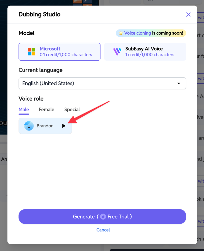 SubEasy AI Dubbing - Identify Speakers