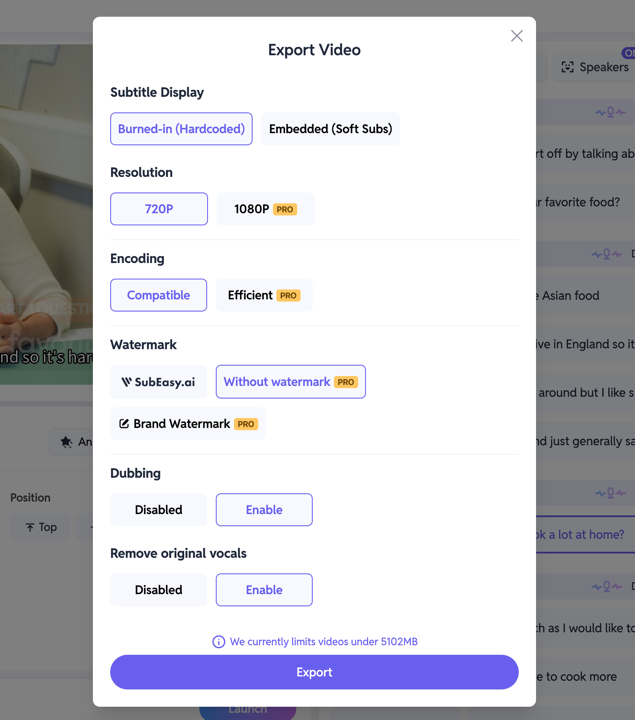 SubEasy AI Dubbing - Identify Speakers