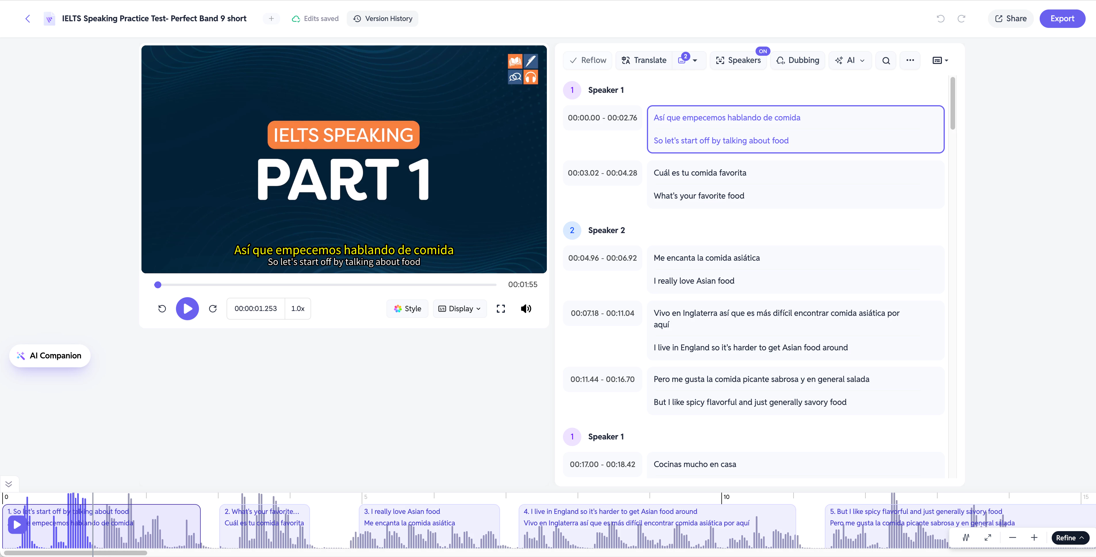 SubEasy translation editor