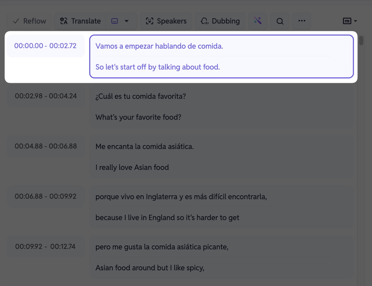 SubEasy AI Edit Subtitle Content