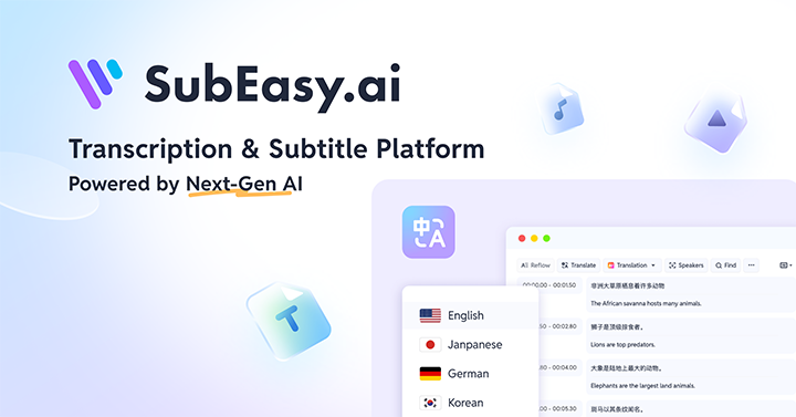 SubEasy - Use a Reliable Online Transcription and Translation Tool